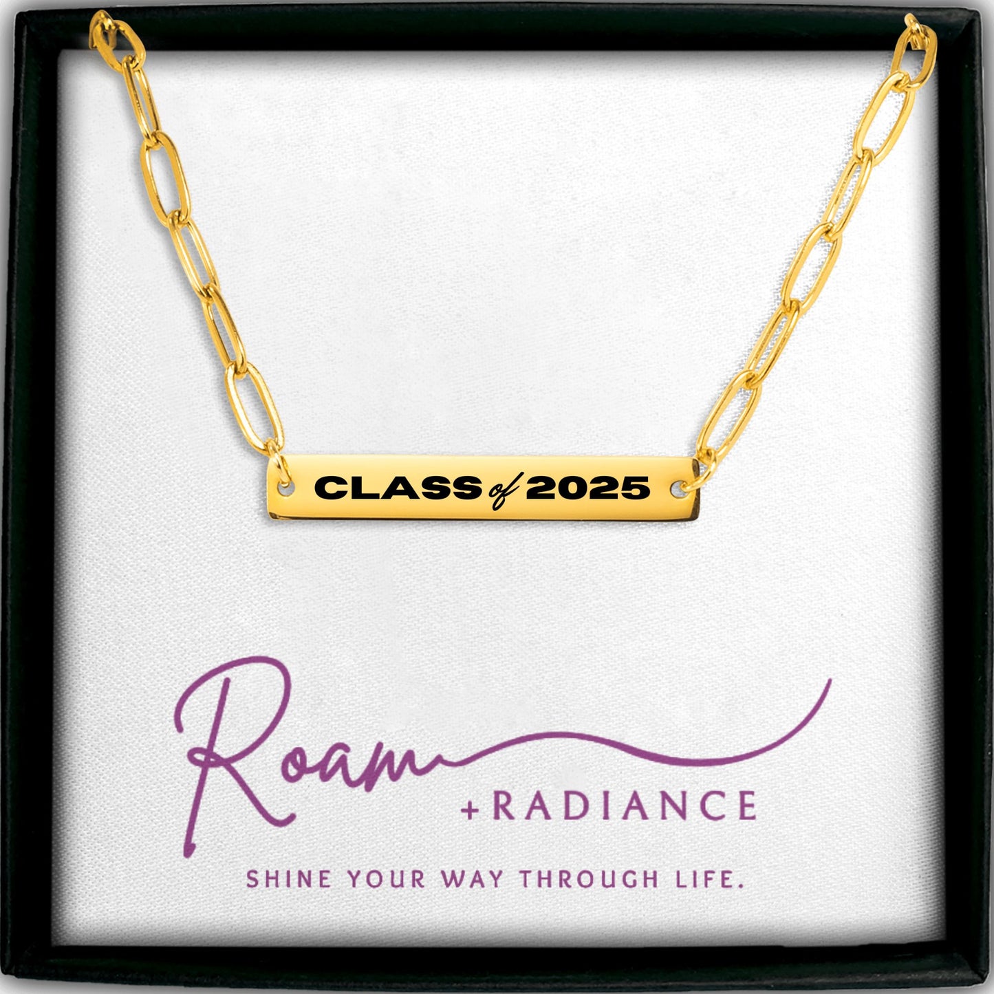 Class of 2025 -- Paperclip Bar Necklace