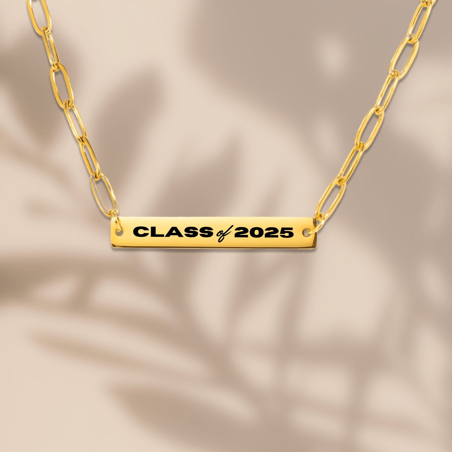 Class of 2025 -- Paperclip Bar Necklace