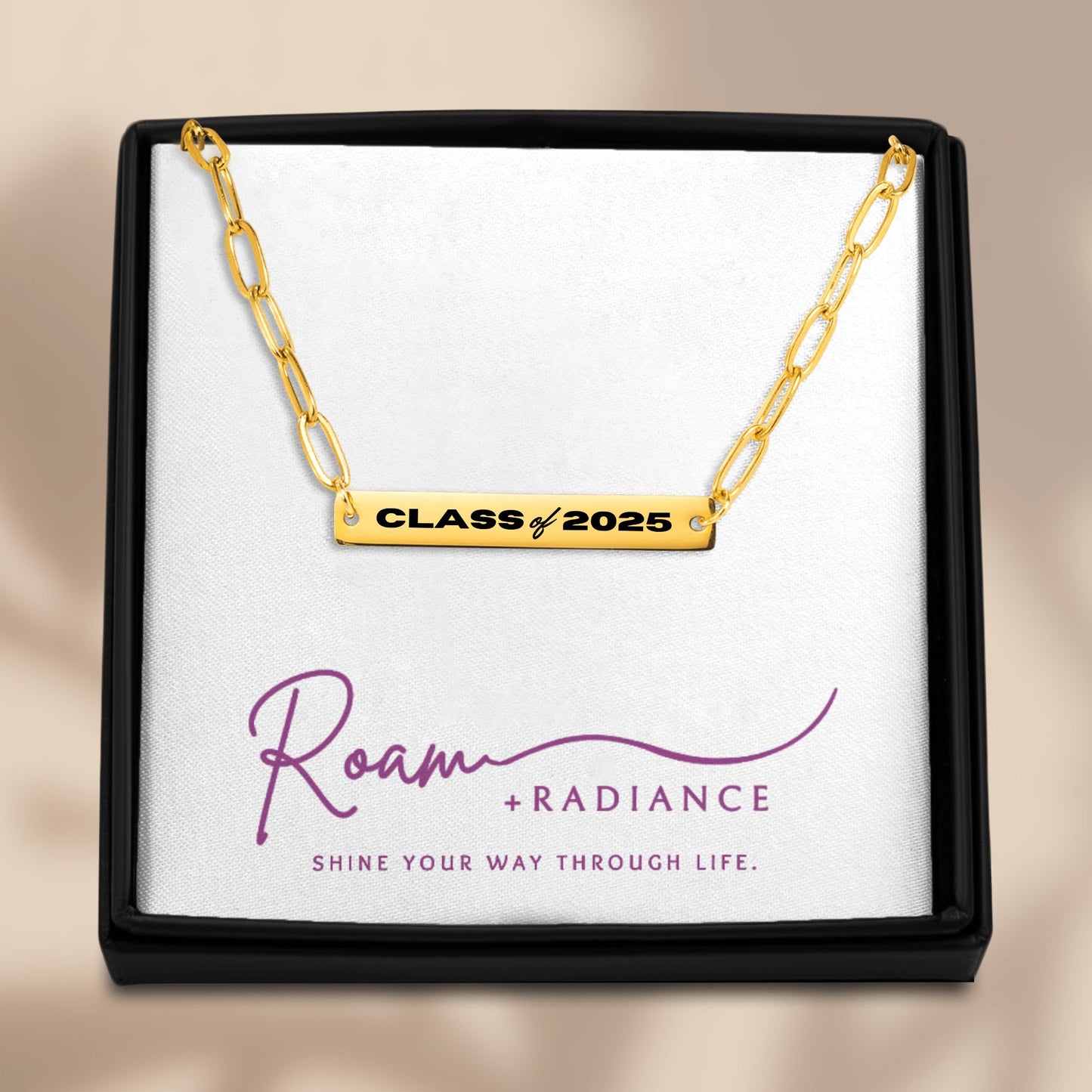 Class of 2025 -- Paperclip Bar Necklace
