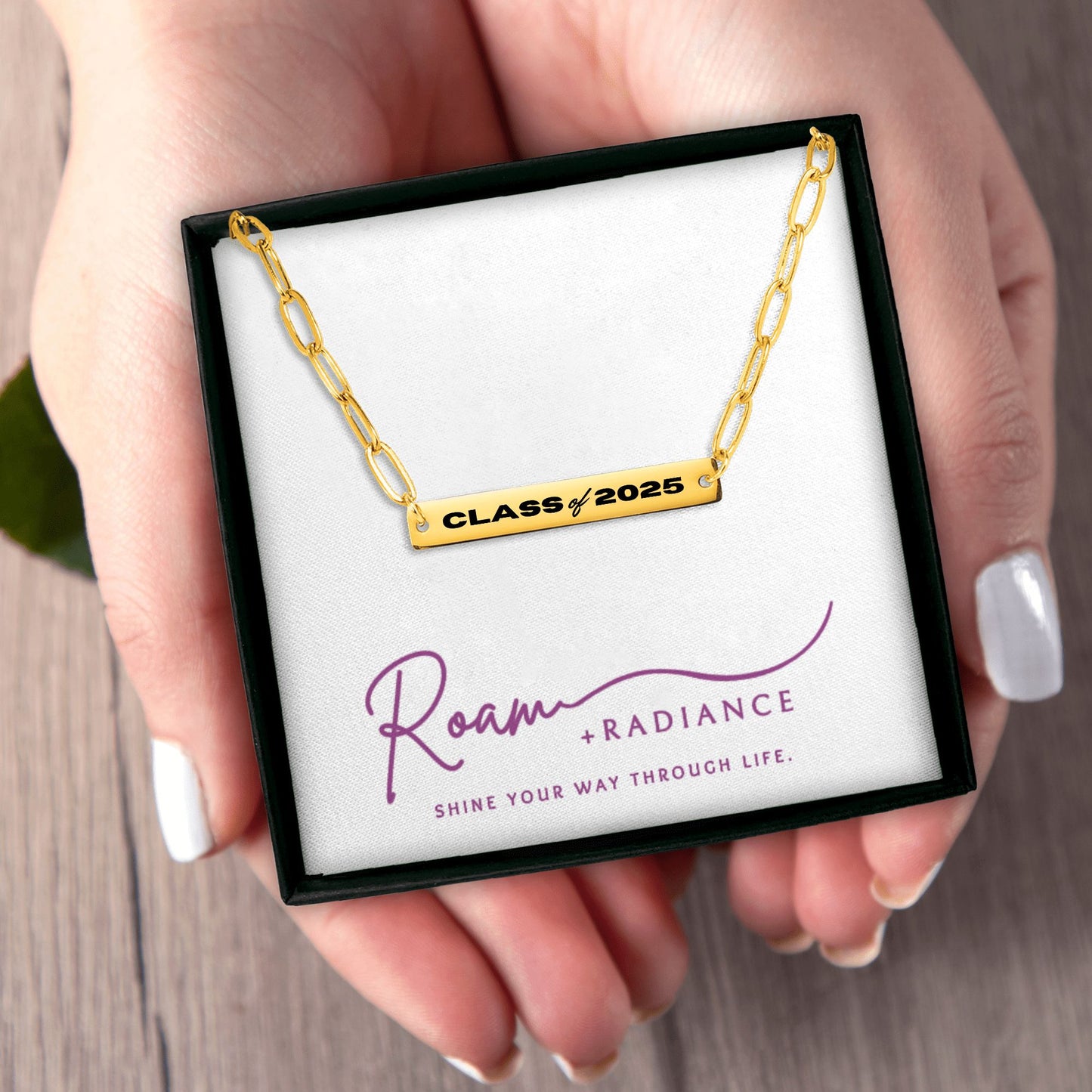 Class of 2025 -- Paperclip Bar Necklace